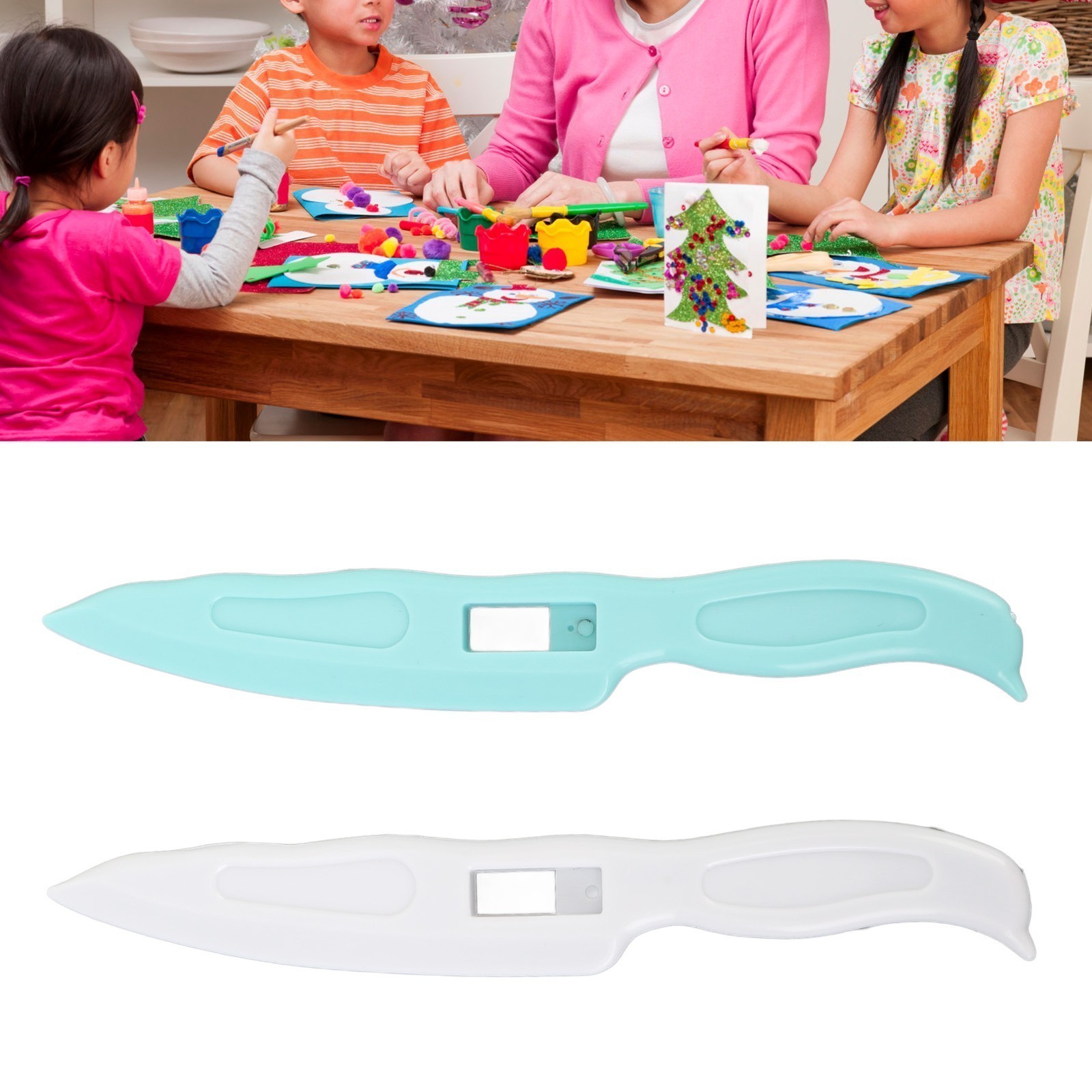2Pcs Paper Creaser Set ABS Portable Craft Score and Fold Tool for Scoring Board