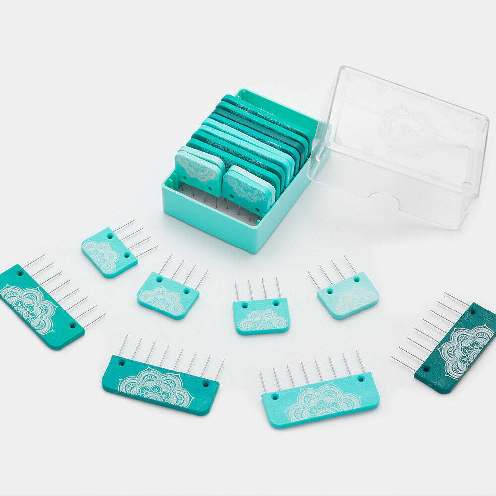 Knitpro Knit Blockers -The Mindful Collection Teal Set of 20 Brand New Release
