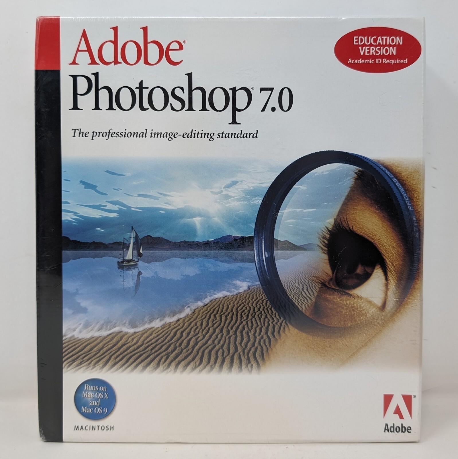 New Adobe Photoshop 7.0 Mac OSX Mac OS 9.1 or 9.2 Education Version Sealed