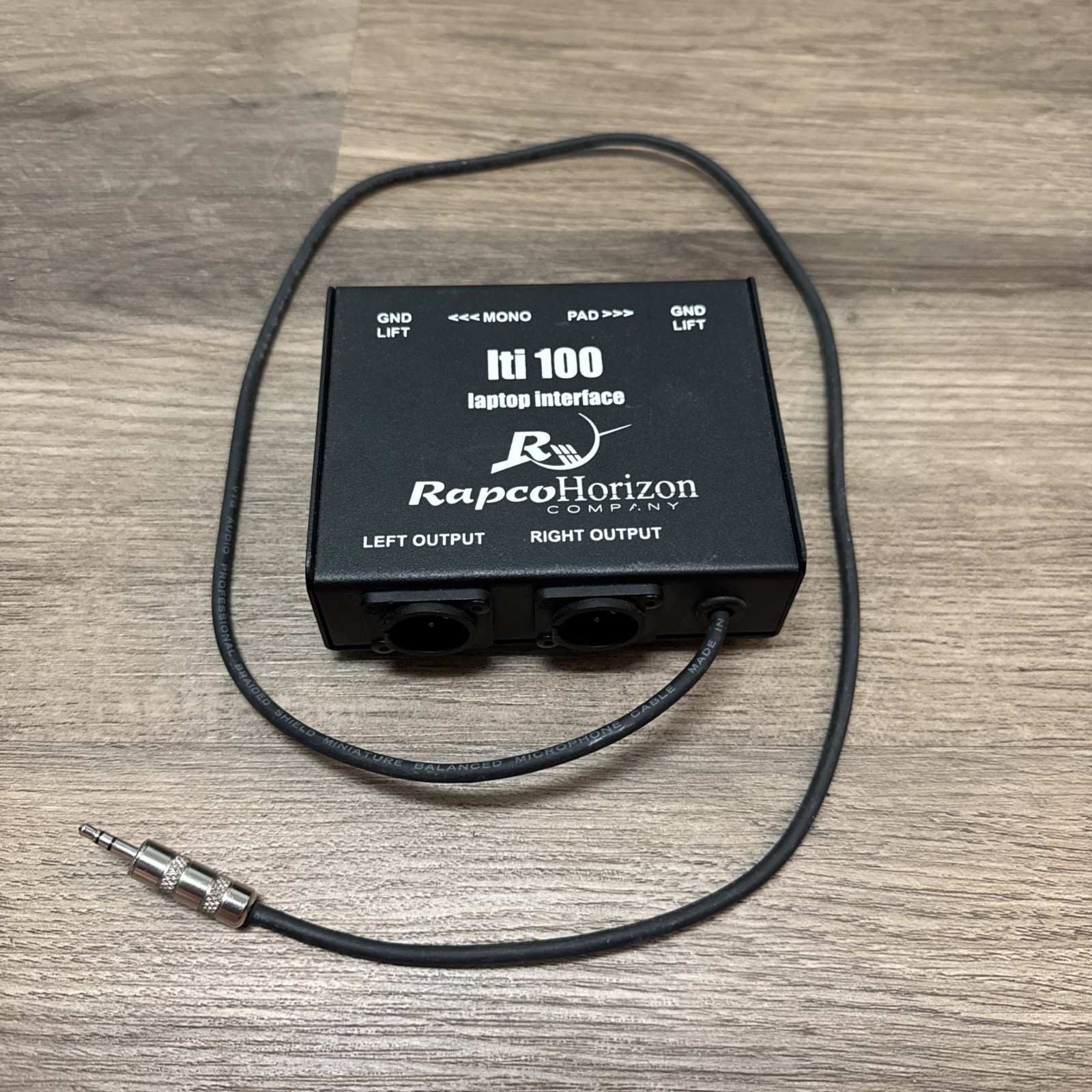 RapcoHorizon LTI 100 Laptop Audio Interface Box Passive DI Ground Lift LTI100