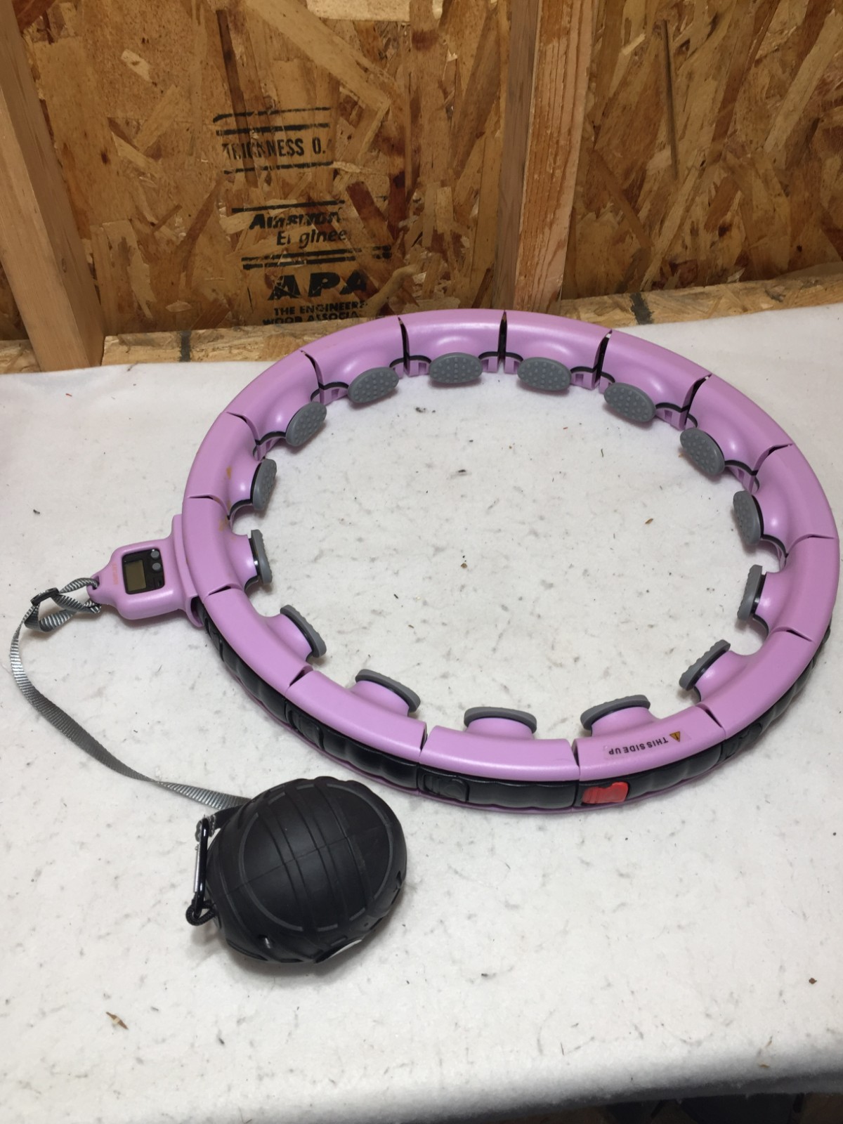 Simplife Smart Weighted Hula Hoop Waist Slimming Fitness Pink
