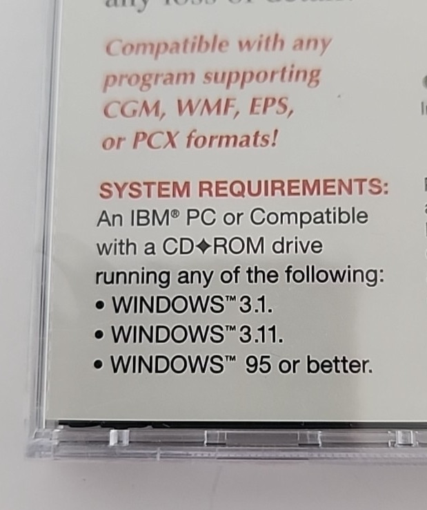 Pro One Borders And Backgrounds Clip Art PC Cd Rom Windows 95 Sealed NOS