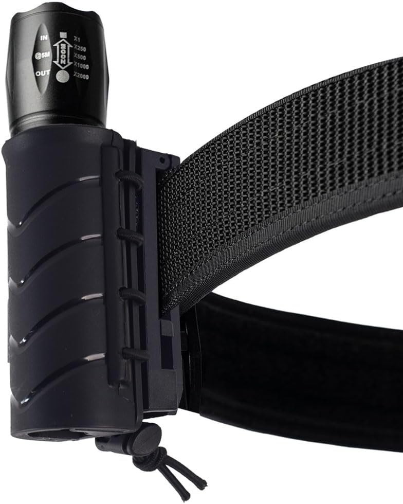Flashlight Holder for Duty Belt Tactical MOLLE Torch Holster Rotatable Light Car