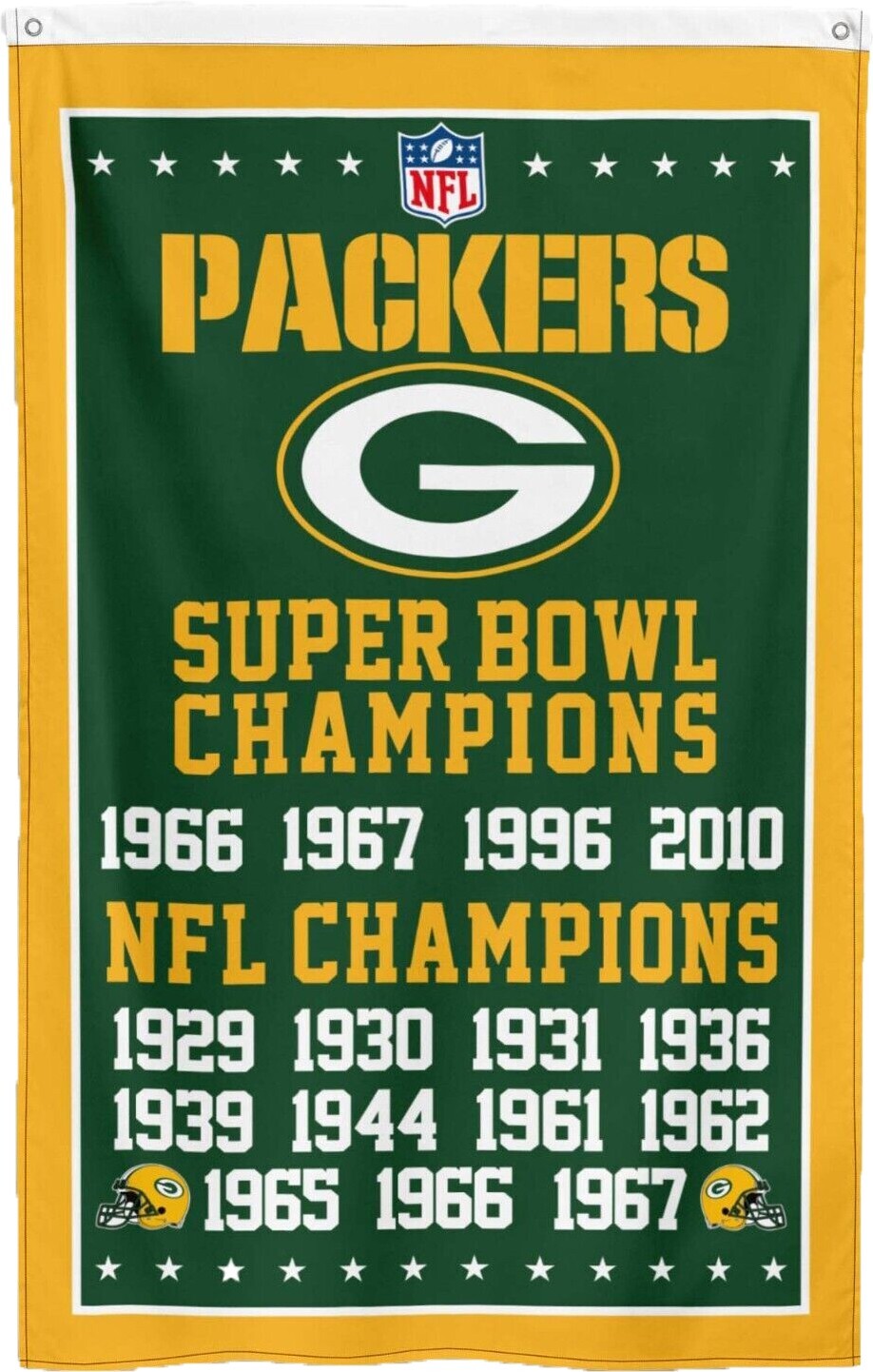Green Bay Packers Football fans 3x5 ft Champion Flag - Best NFL Gift Banner