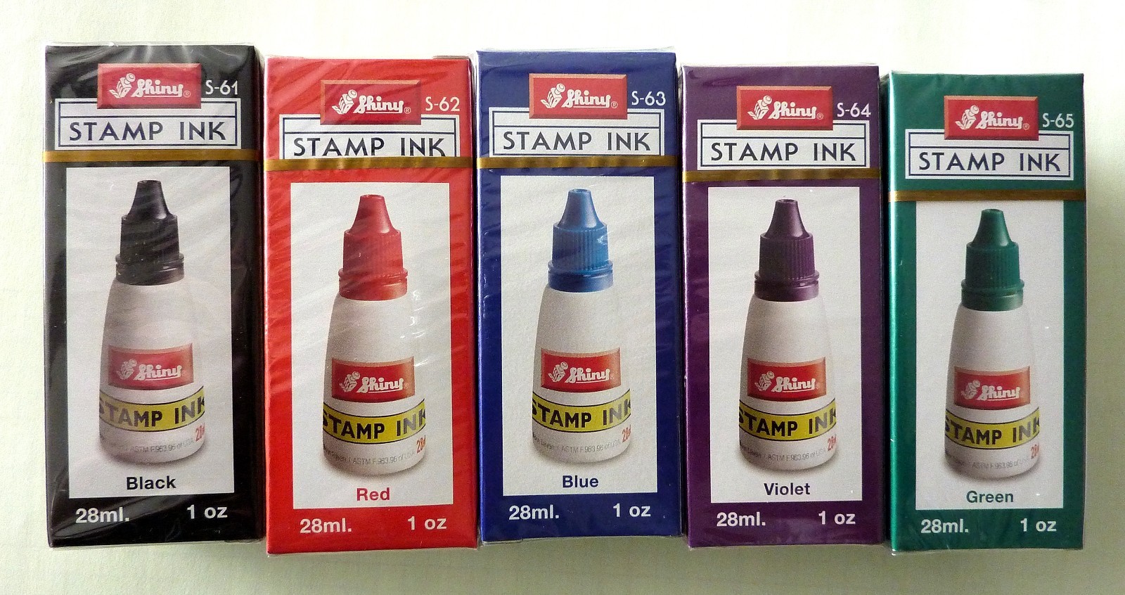 Stamp Pad INK REFILL, 1 oz., by Shiny, Not Washable, Your Choice of Color