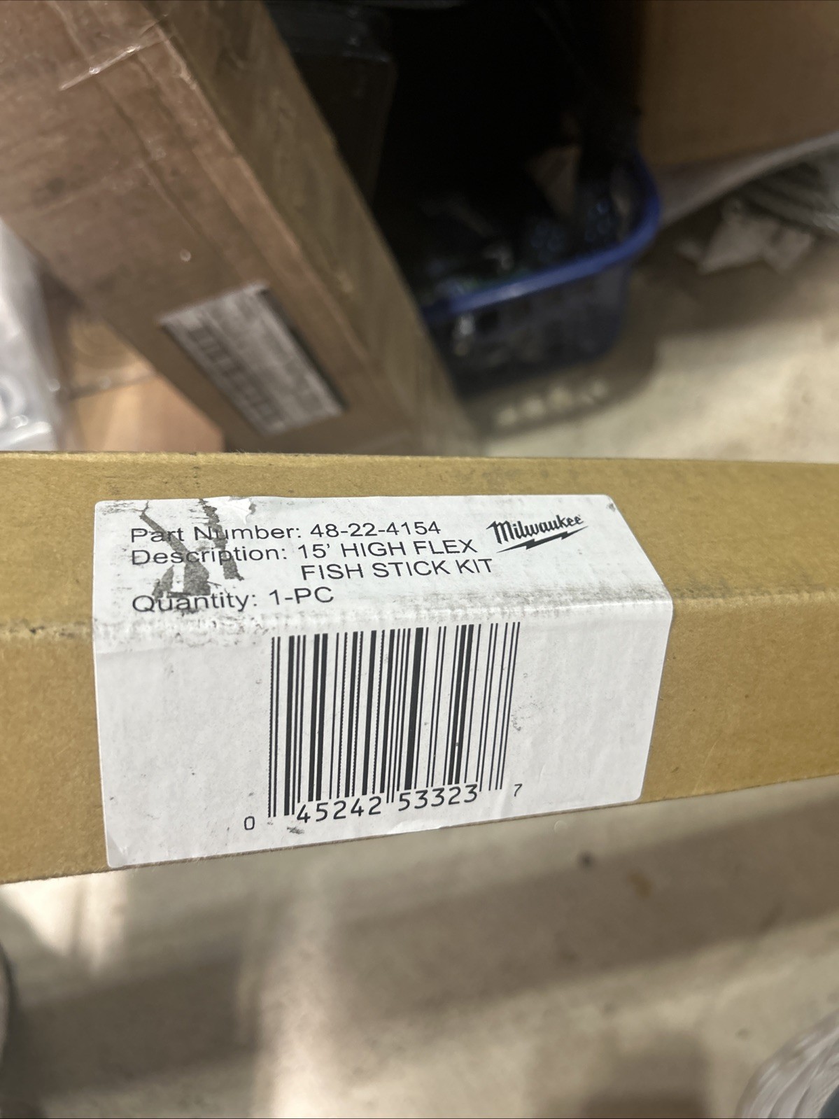 Milwaukee 48-22-4154 Fish Stick Kit 15 Ft. Fiberglass 3 Sticks Storage Tube