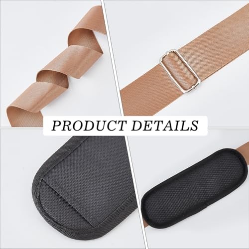 Shoulder Strap with Thick Padded 156cm Universal Replacement Laptop Camel