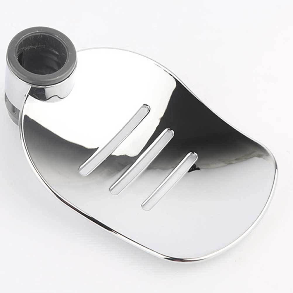 2Pcs Reusable Silver Soap Dish ABS Material Practical Soap Storage Rack