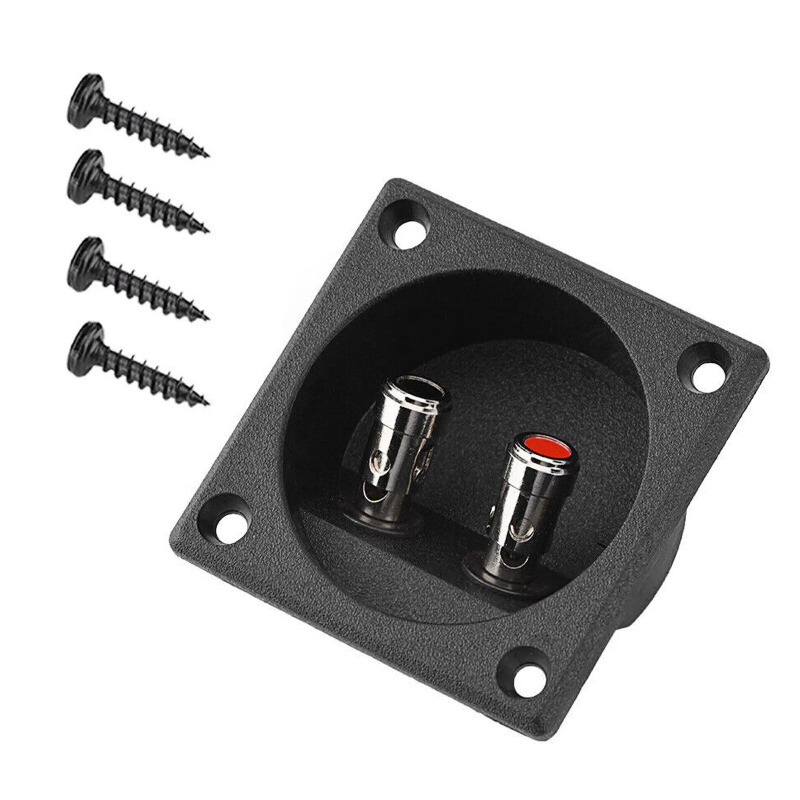 2/4PC Speaker Box Terminal 2-Wire Round Spring Cup Connector Subwoofer Enclosure
