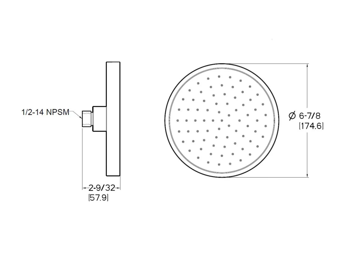 Pfister Contempra Single Function Raincan Showerhead J15-NC11 Polished Chrome