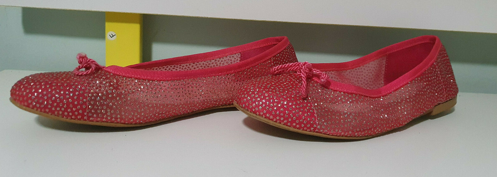 Designer JAIME MASCARO Ballet SHOES Flats PINK WITH SPARKLES 36.5 6.5 AUSTRALIAN