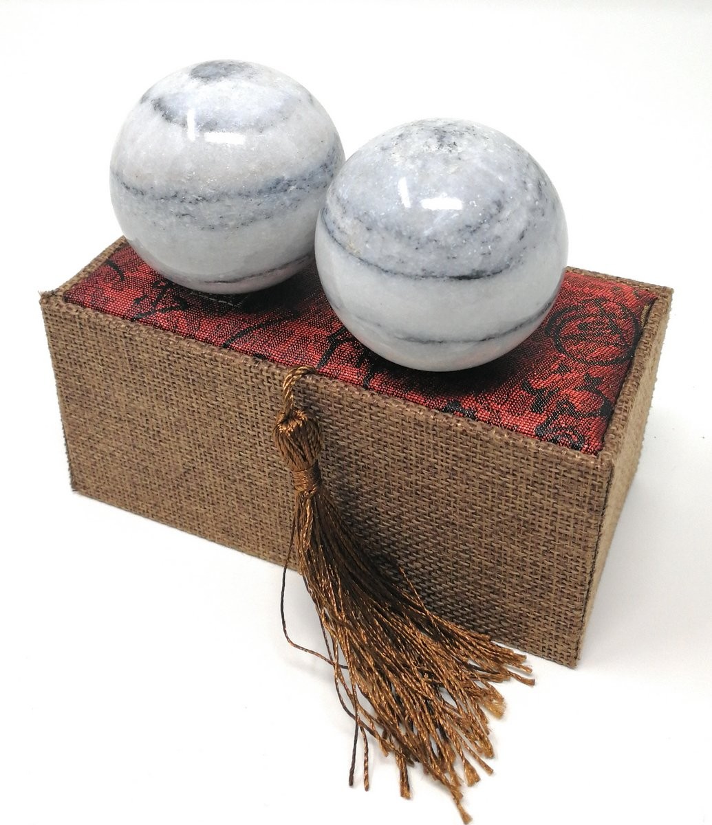 THY COLLECTIBLES Galaxy Pattern Marble Stone Chinese Healthy Exercise Massage B