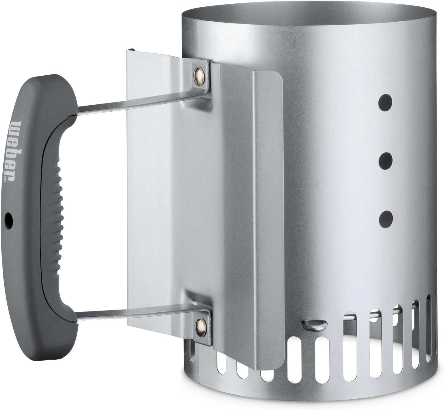 BBQ Charcoal Chimney Starter Weber 7447 Quick Grill Lighter Compact Rapidfire