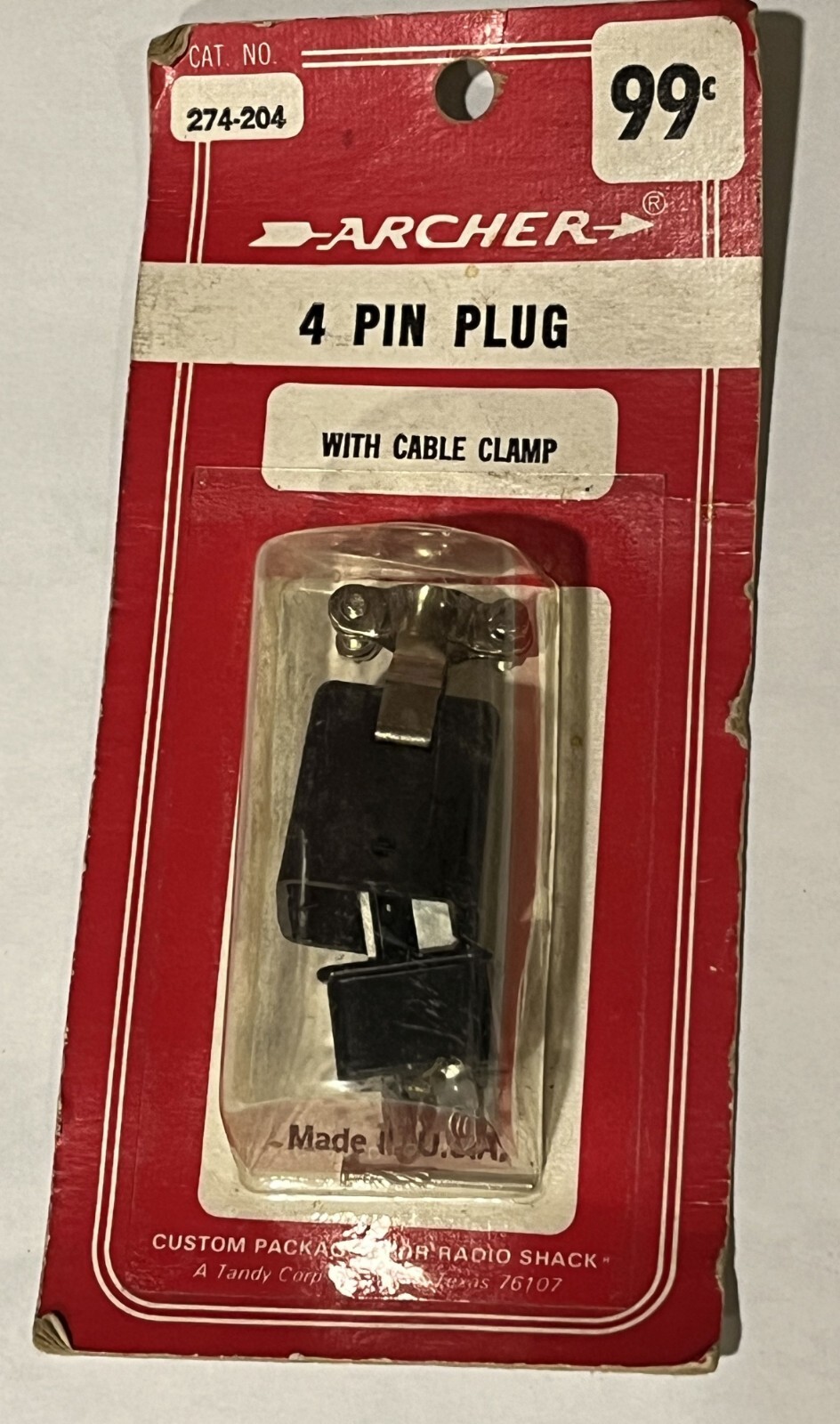 Radio Shack 4 Pin Plug 274-204 Tandy Archer 🔥NEW NOS💥 Cinch Jones Beau Molex