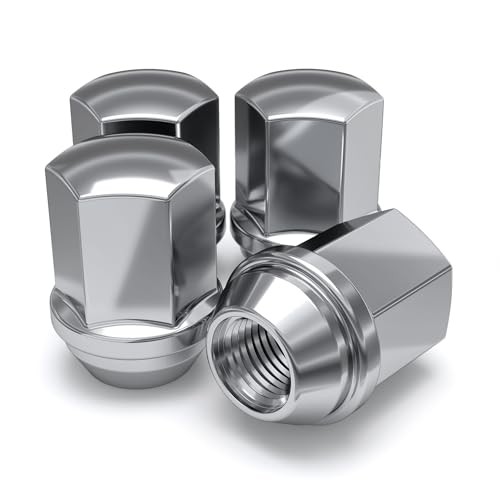 9/16"-18 Lug Nuts for Select Dodge and Ram, Factory Style Solid CHROME 4 Pack