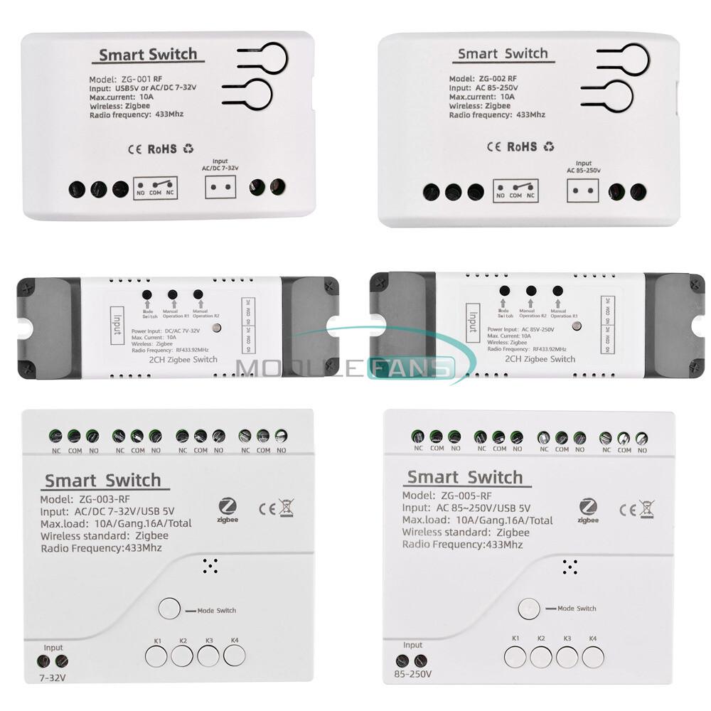 Micro USB 5V Zigbee Protocol 1/2/4Channel self-locking Wifi Relay Switch Module