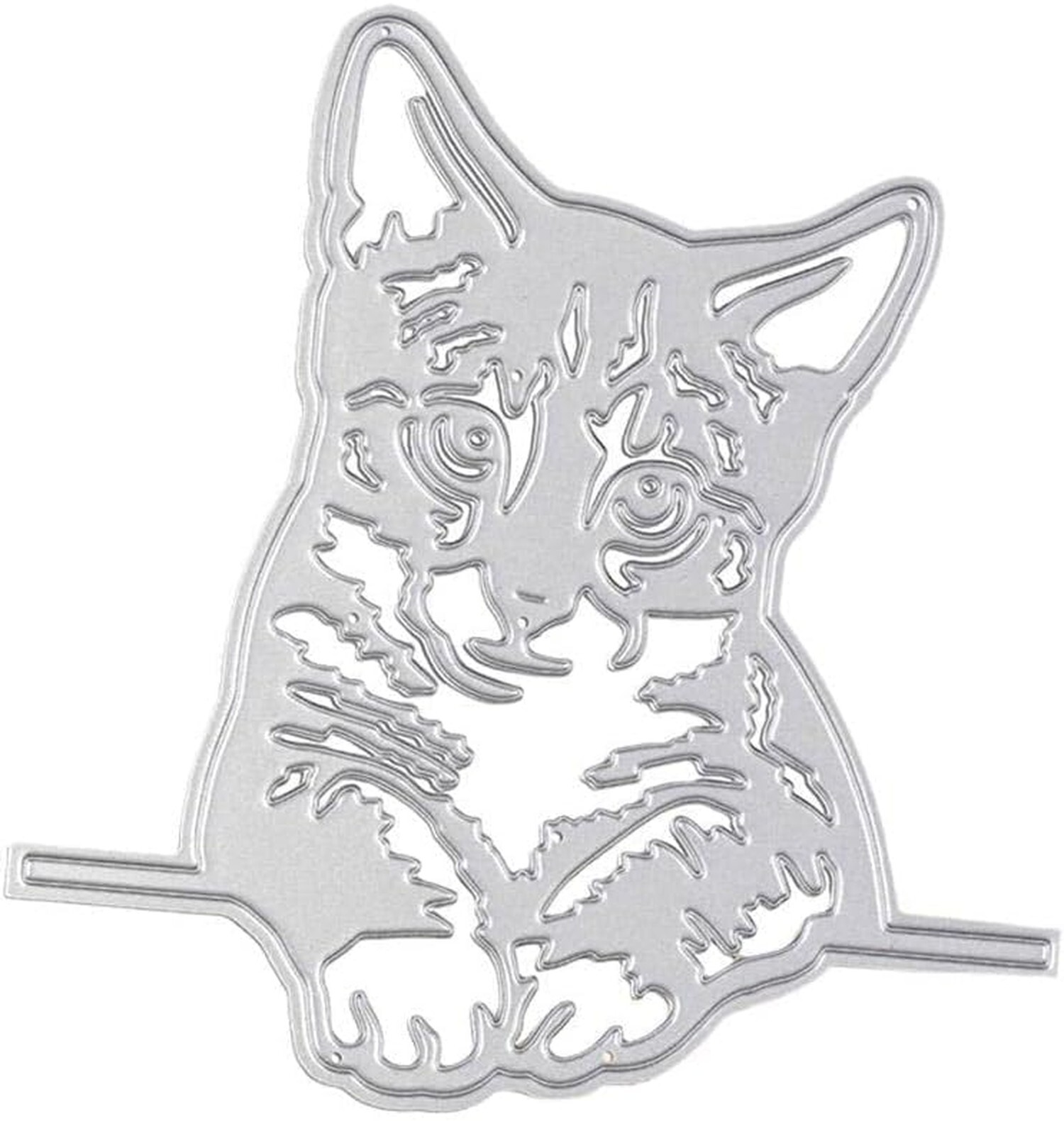 Cute Cat Die Cut for Card Making, Animal Metal Cutting Dies Congratulations D...