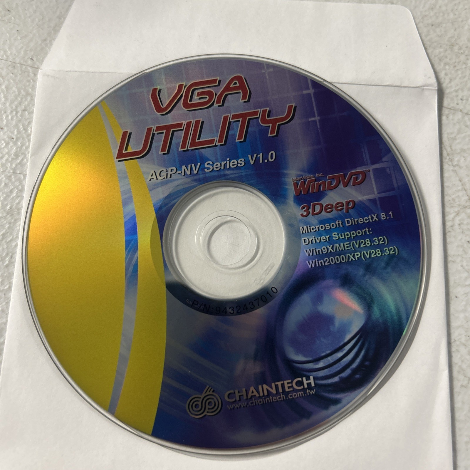 VGA Utility AGP-NV Series V1.0 (CD-ROM) WinDVD 3 Deep Microsoft DirectX 8.1