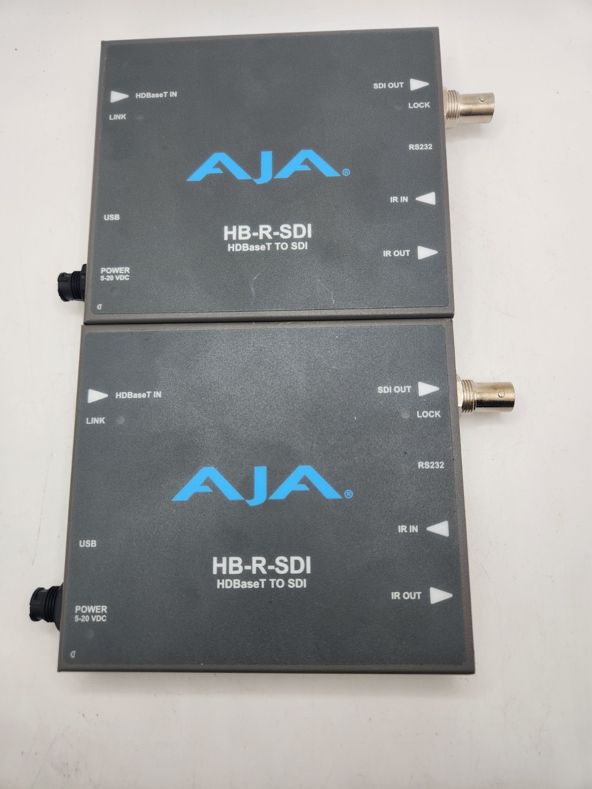 Lot of 2 AJA Video Systems HB-R-SDI HDBase to SDI up to 100 Meters