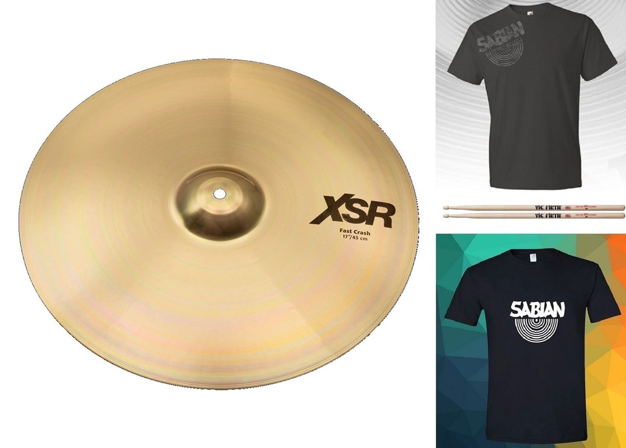Sabian 17" XSR Fast Crash Cymbal B20 Bronze | Made in Canada | Authorized Dealer