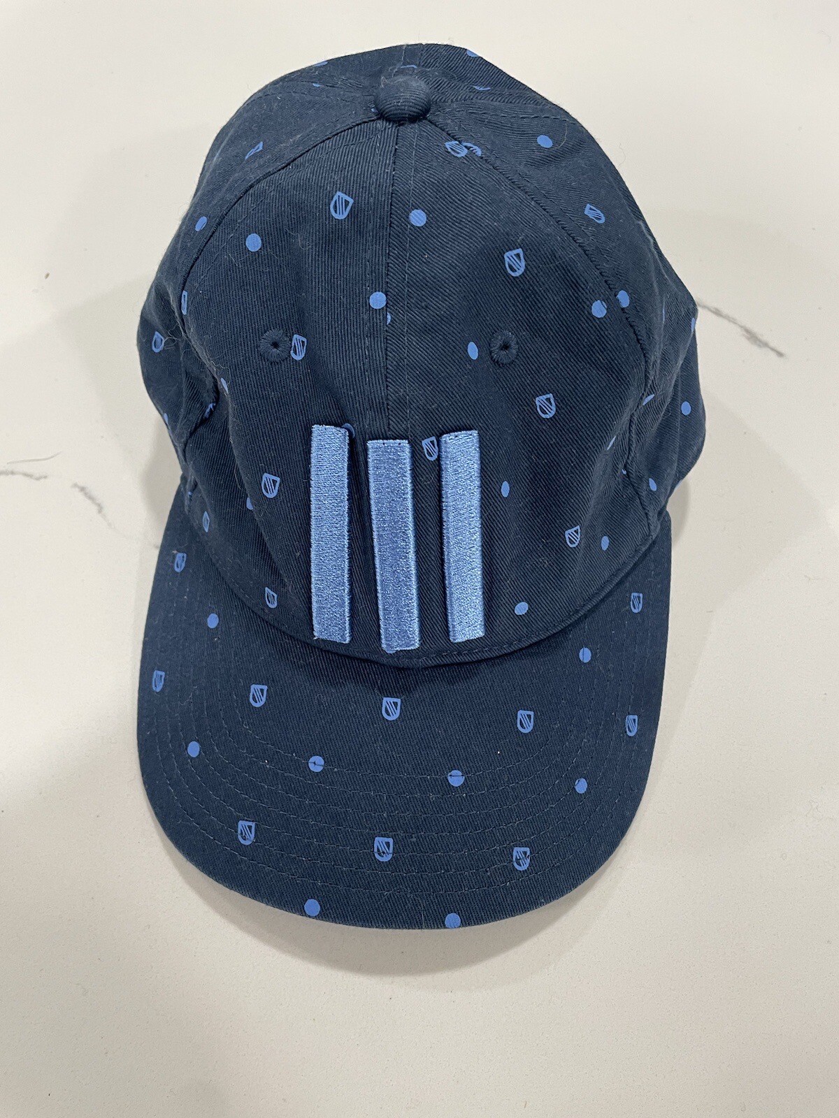 Adidas Golf Snapback Hat Cap Blue 3 Stripes AOP All Over Print HATS