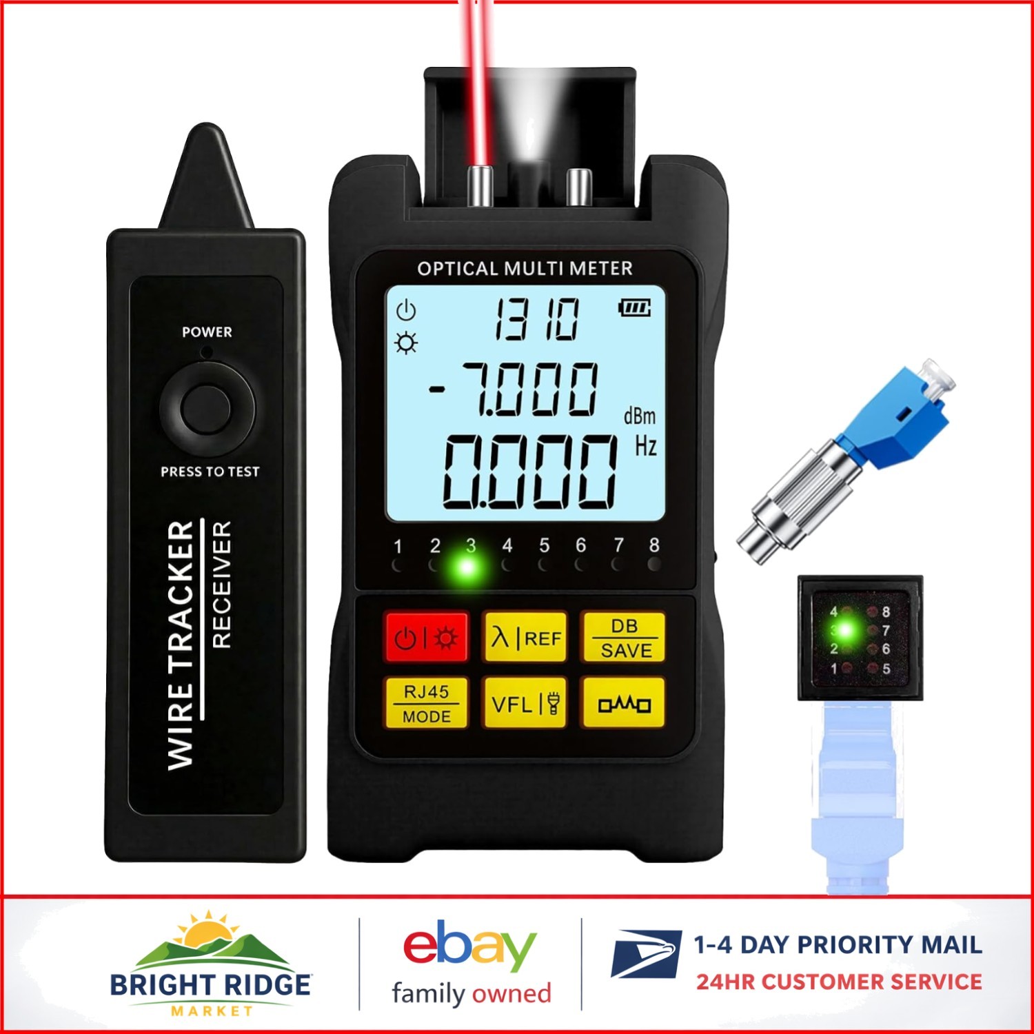 Portable 5-in-1 Network Tester with Optical Power Meter & Fault Locator Function