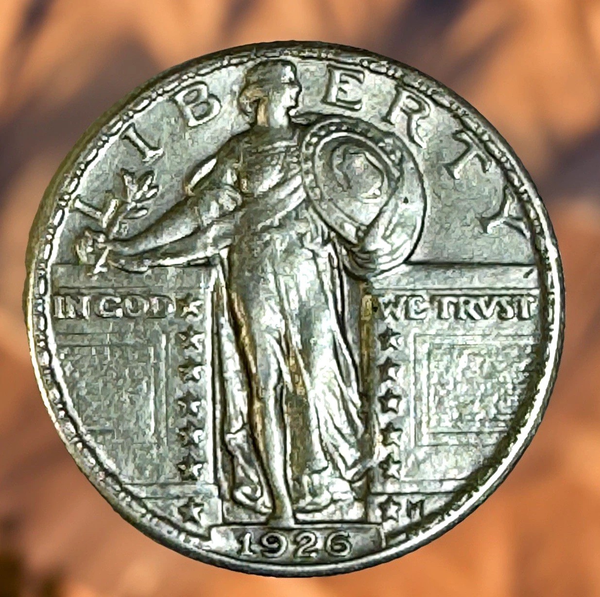 1926 25c Standing liberty Quarter Dollar BU Good Strike