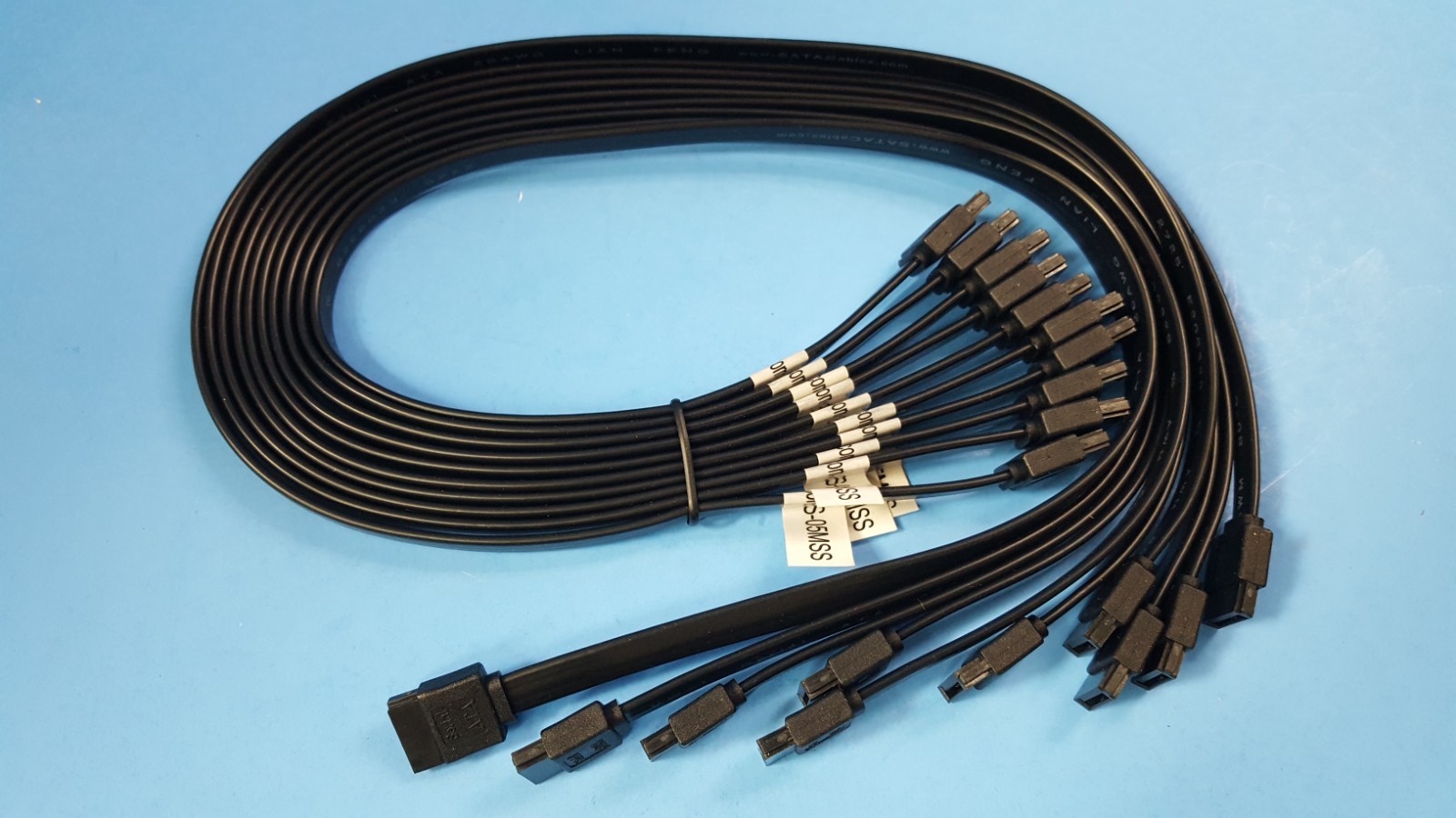 10Pcs- Sata Cable Internal 20" Straight to Straight, SATAIII, 6GBps, SS-05MSS