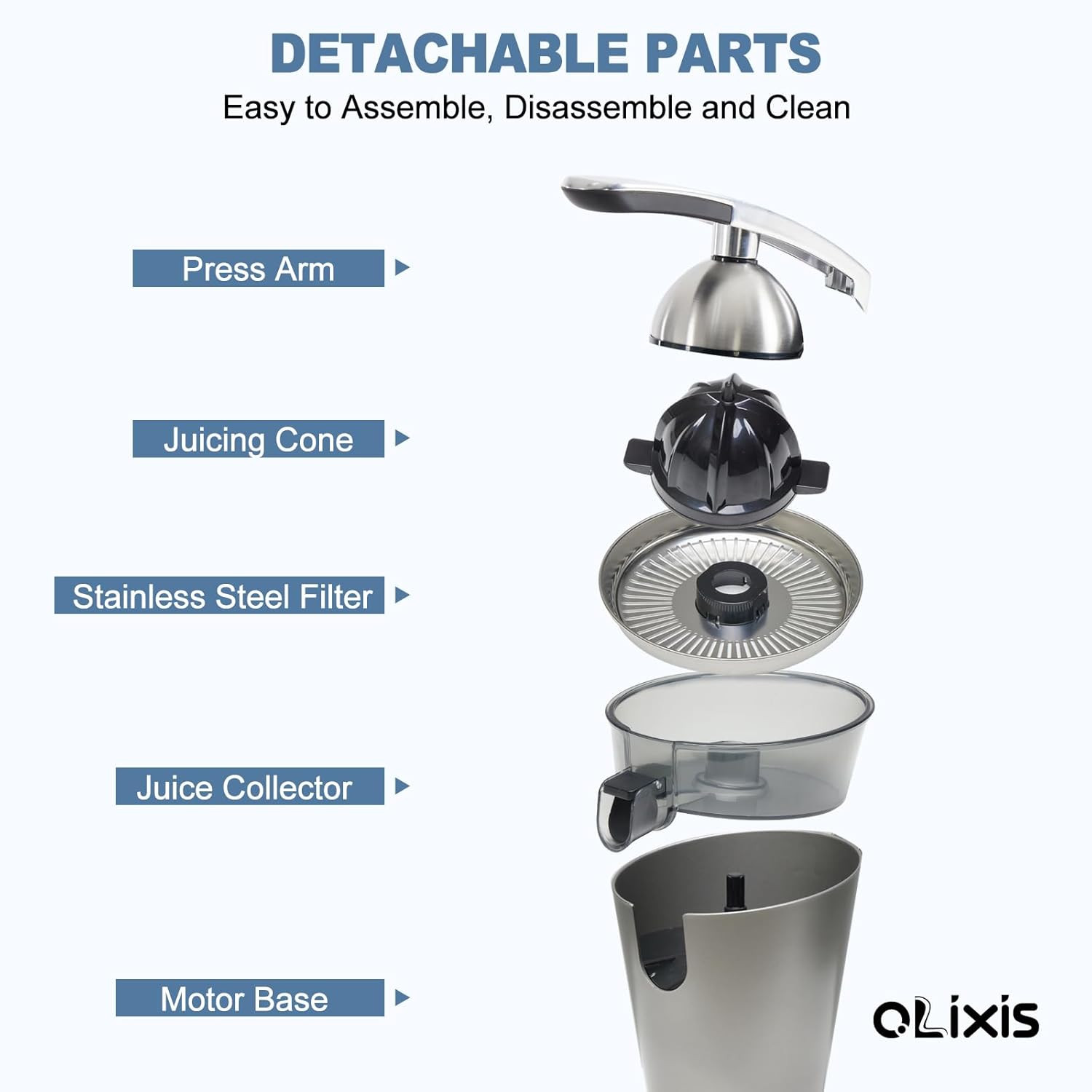 Electric Citrus Juicer, Automatic Orange Juicer Machine & Lemon Squeezer with On