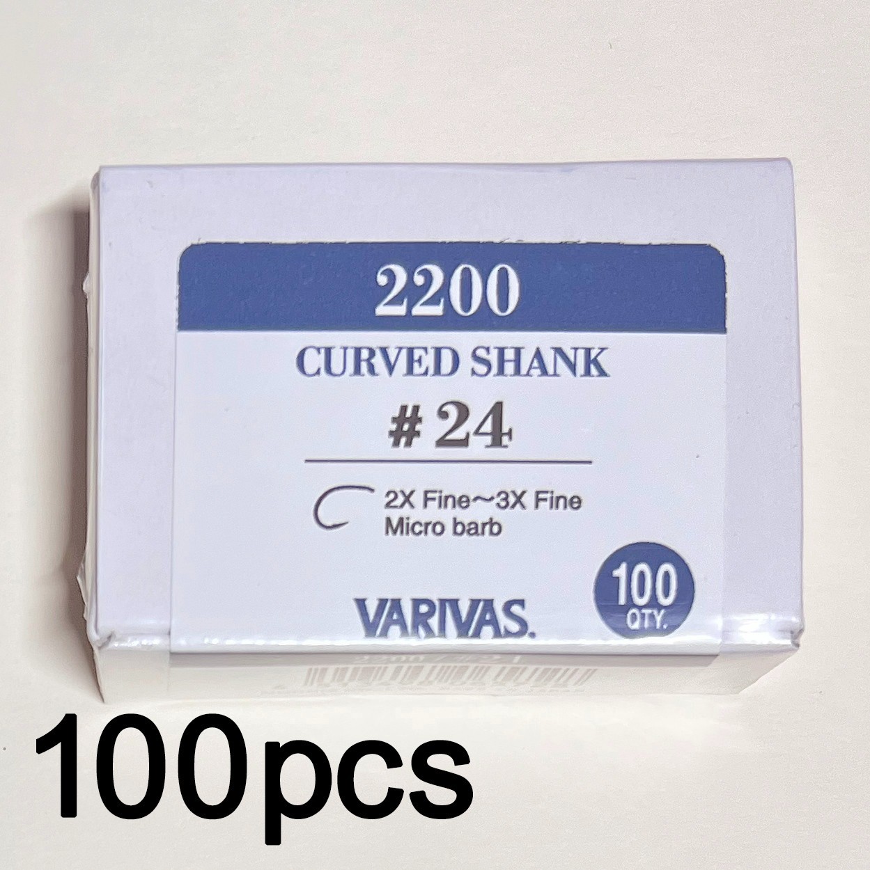 [RARE] VARIVAS 2200 Curved Shank #24 Fly Hooks 100pcs - Discontinued JDM