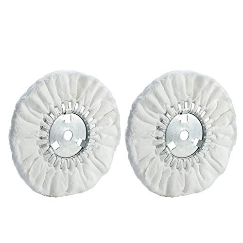 8" Soft Airway Buffing Wheel White Flannel / 5/8'' Arbor 12plys Soft 2pcs