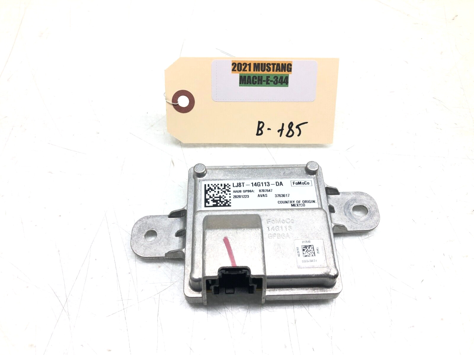 2021-2023 MUSTANG MACH-E AVAS VEHICLE WARNING ALERT SYSTEM CONTROL MODULE OEM.