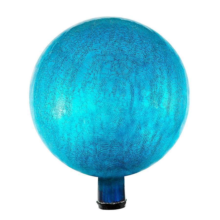 ACHLA 12in Teal Crackle Gazing Globe Garden Sphere