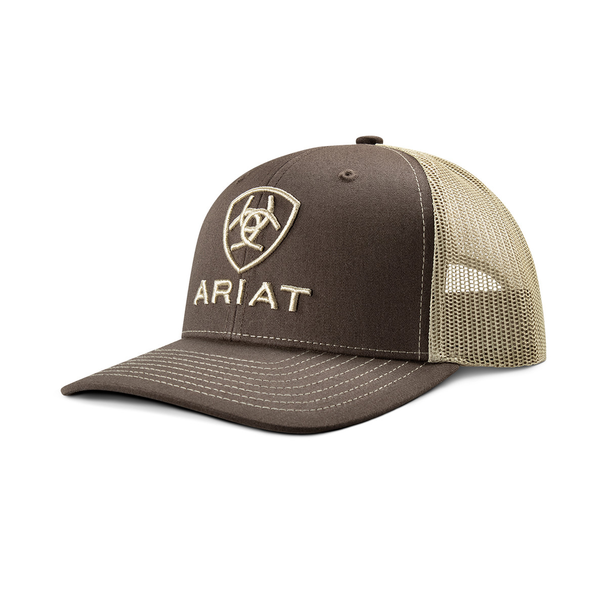 Ariat Youth Brown Embroidered Shield - Hats Cap - A300095902