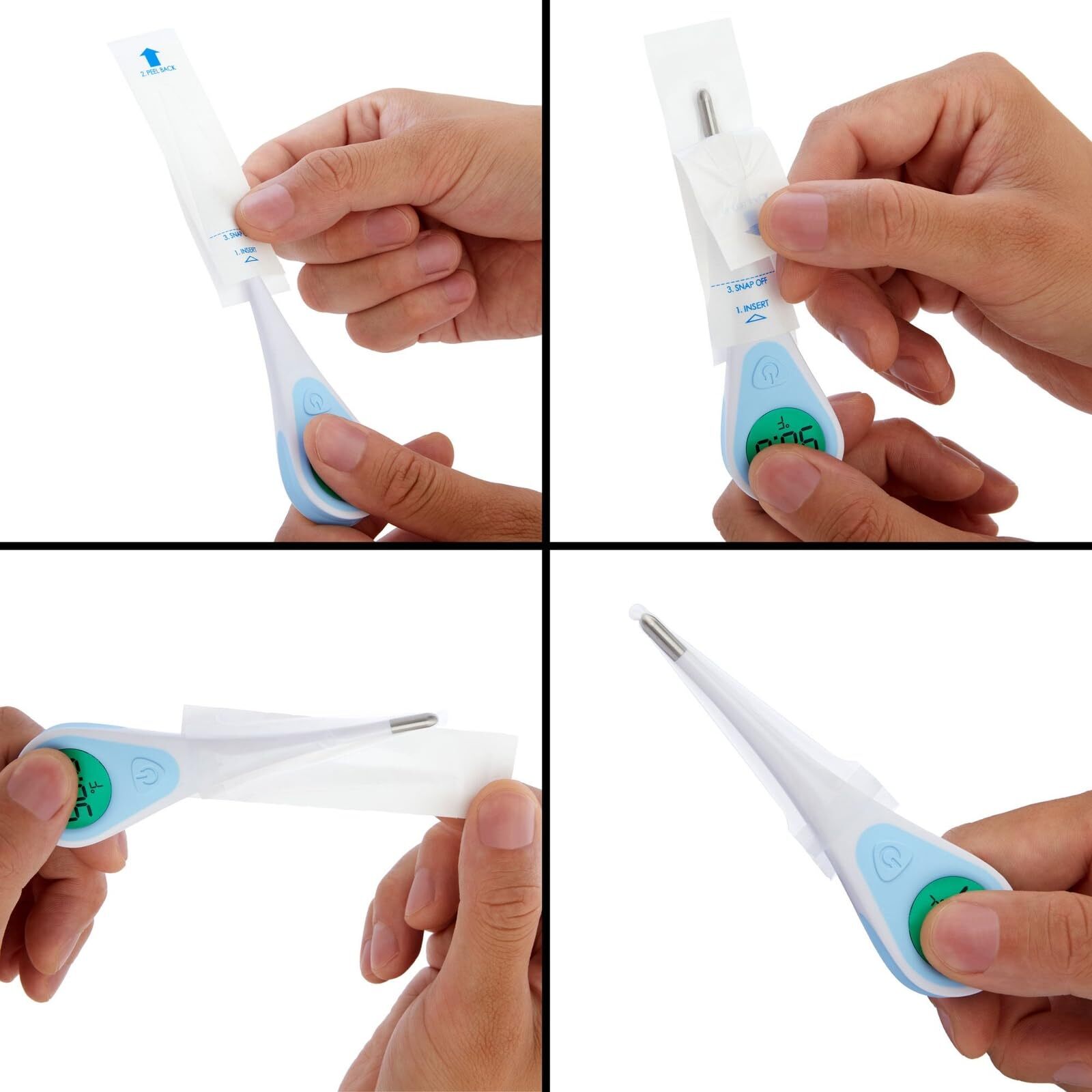 100 Pack Digital Thermometer Probe Covers Temperature Reading Sheath Sleeves