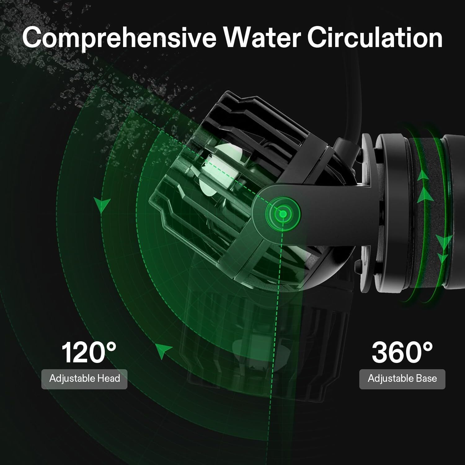 VIVOSUN 1000/2113/3432 GPH Wave Maker Aquarium Circulation w/ Controller & Base