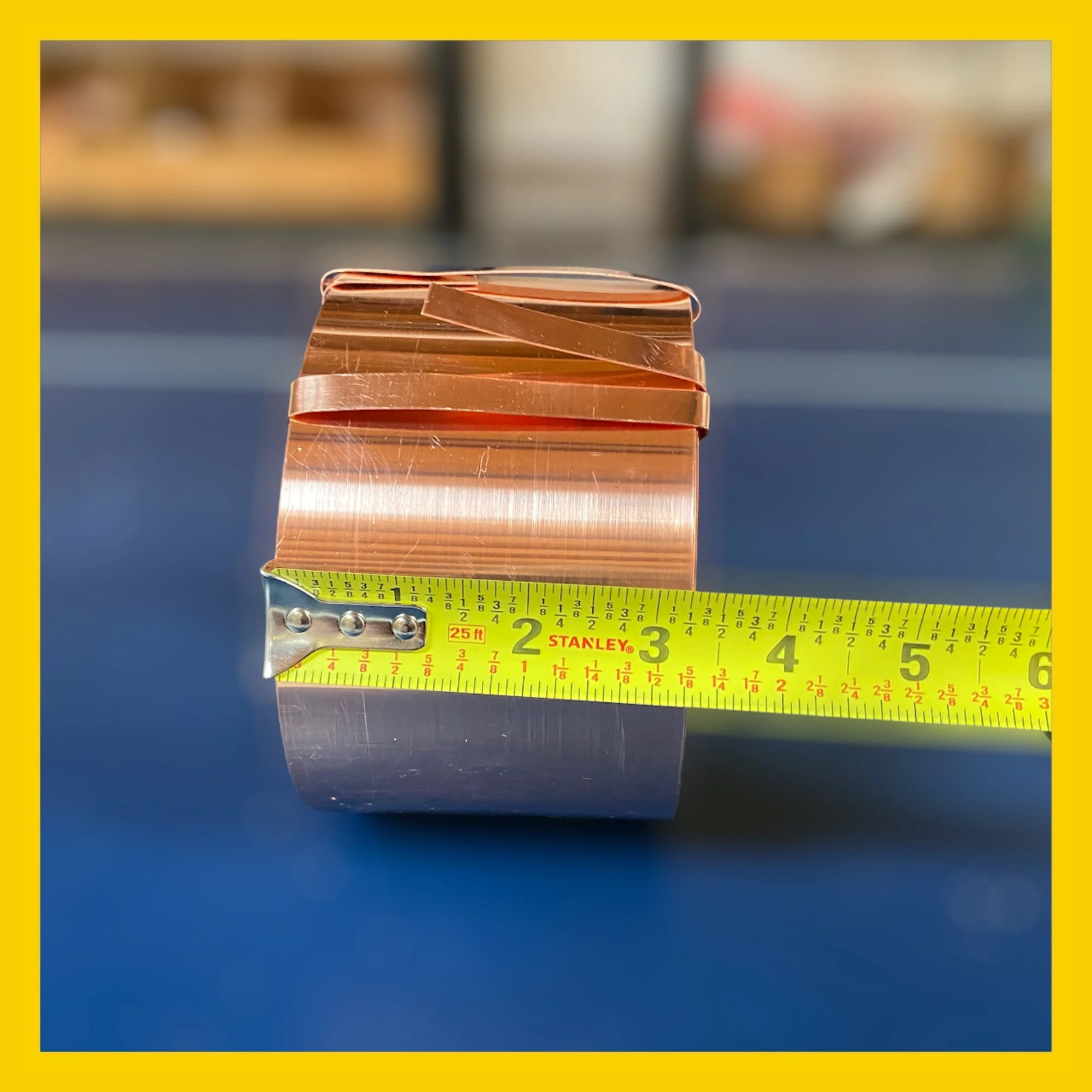 Raw Copper Flashing Strip, 10"x3.25"