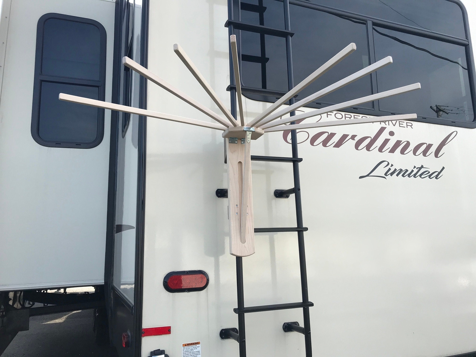 RV/Camper laundry Drying Rack - Holds 250 pounds - maple wood - amish made