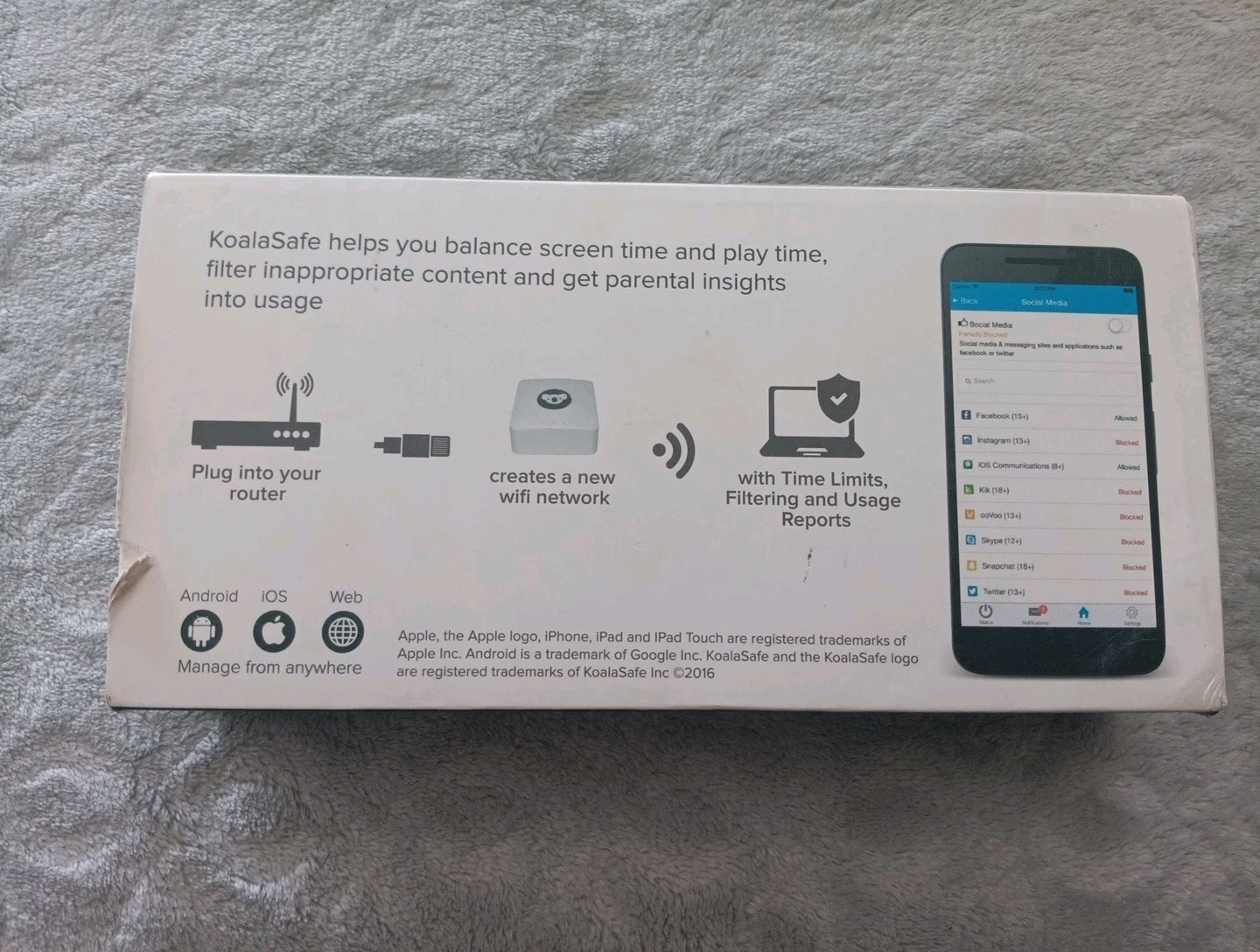 KoalaSafe With Parental Control WiFi Access Point