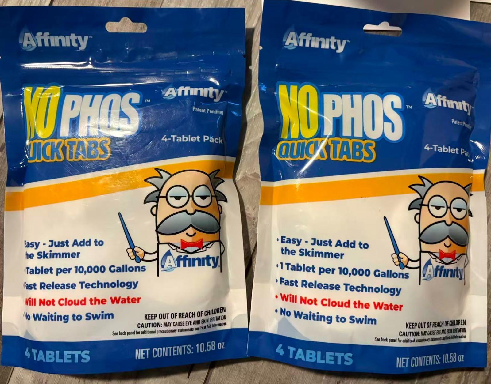 Affinity No Phos Quick Tabs, 2 packs of 4 Tabs Each: