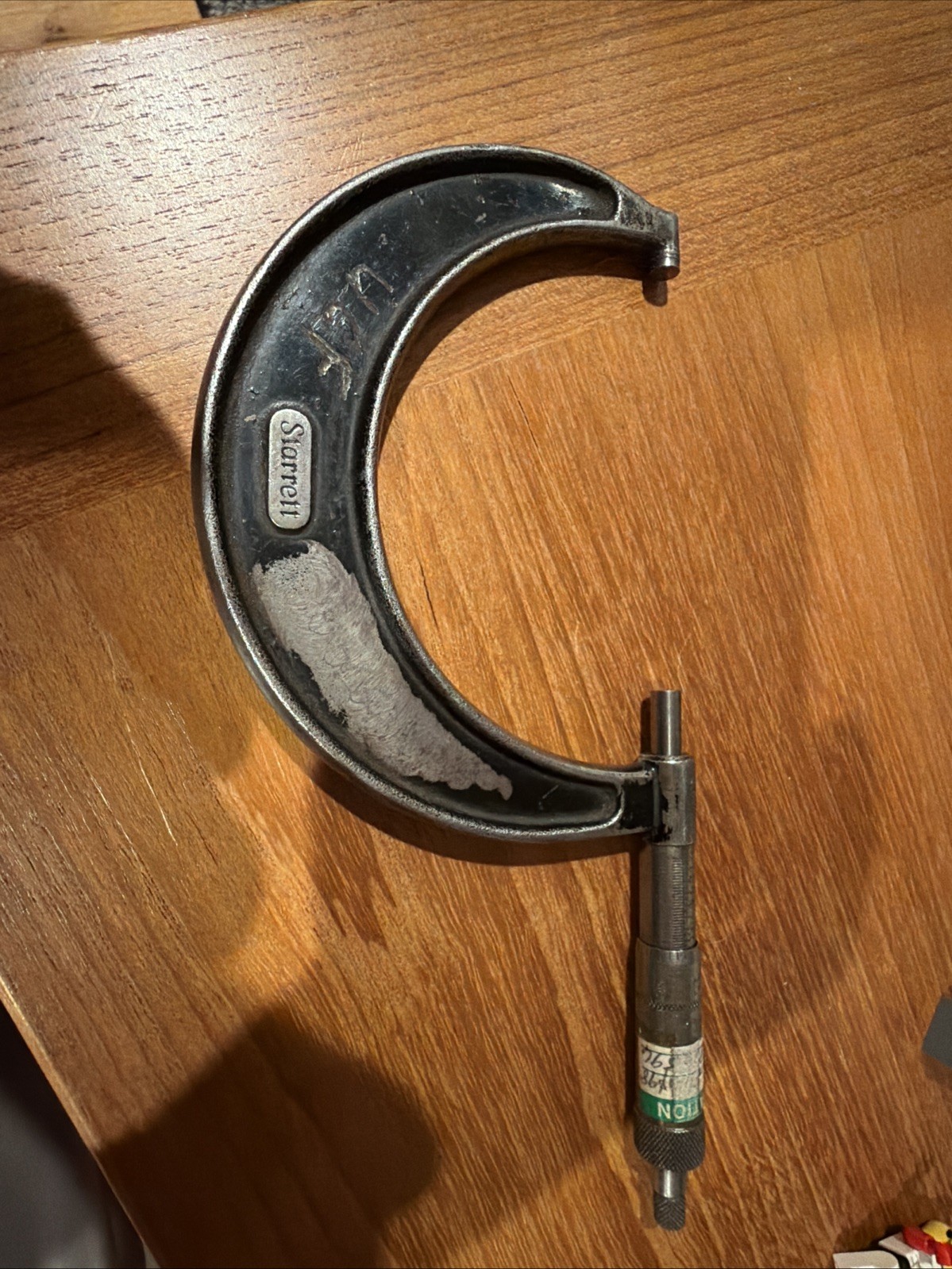 Starrett No. 436 3-4" micrometer, .001"