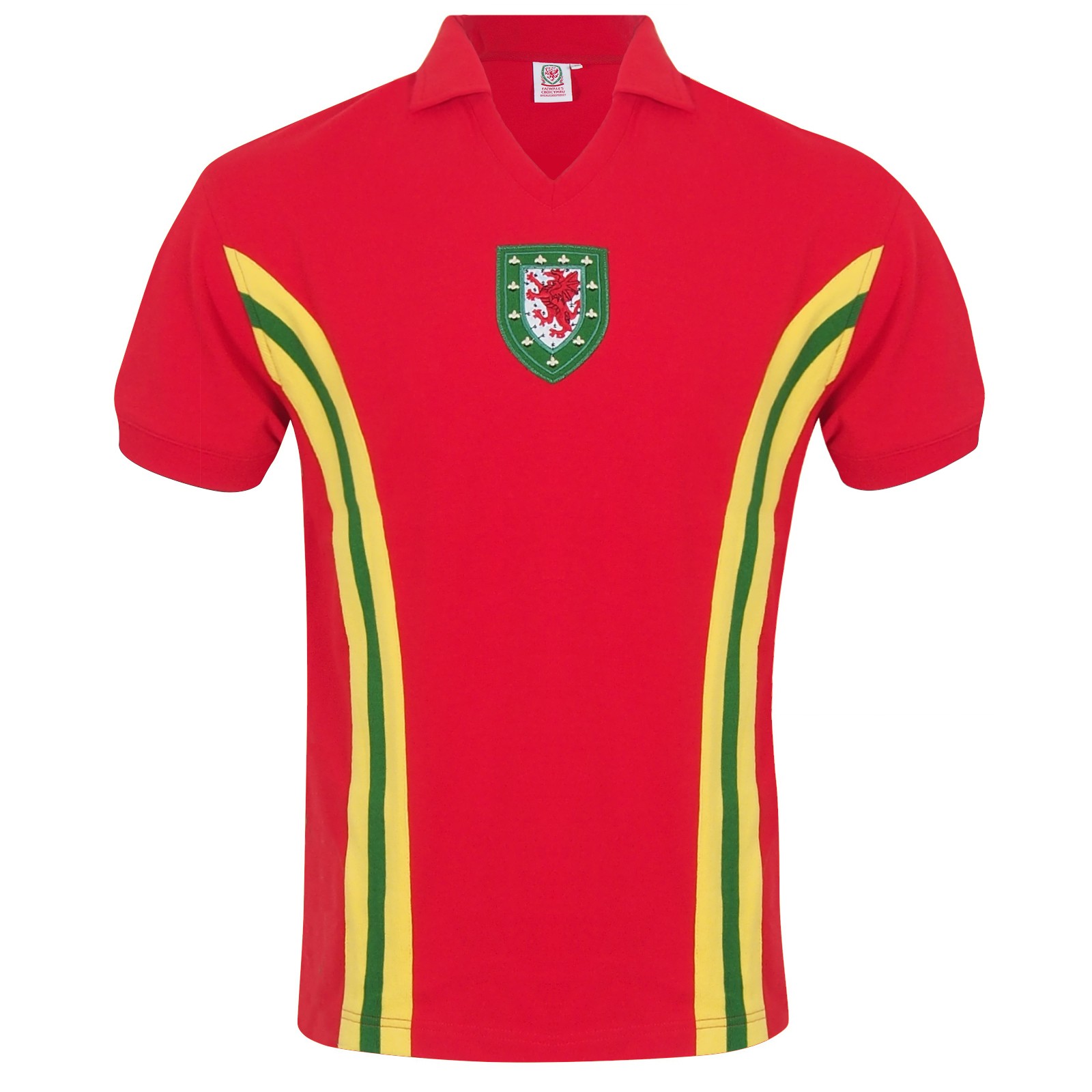 Wales Cymru FAW Official Gift Mens Retro 1958/1976/1984 Soccer Kit Shirt Red