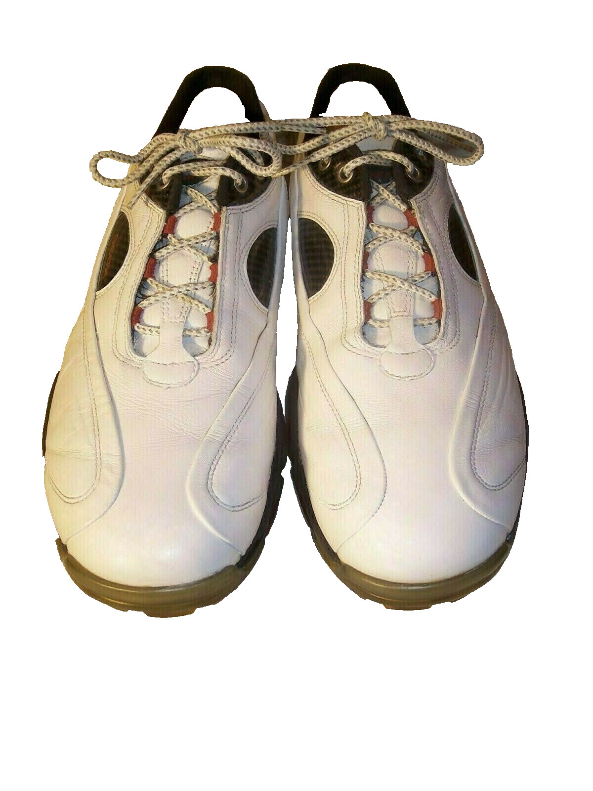 Geox Net sz 9 Mostly White Leather Golf Shoes