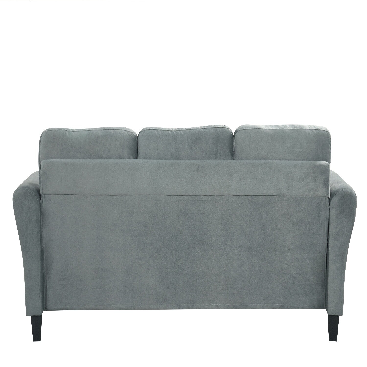 3 Seater Sofa Couch Upholstered Sofa Couch Home Living Room Furniture Gray/Black