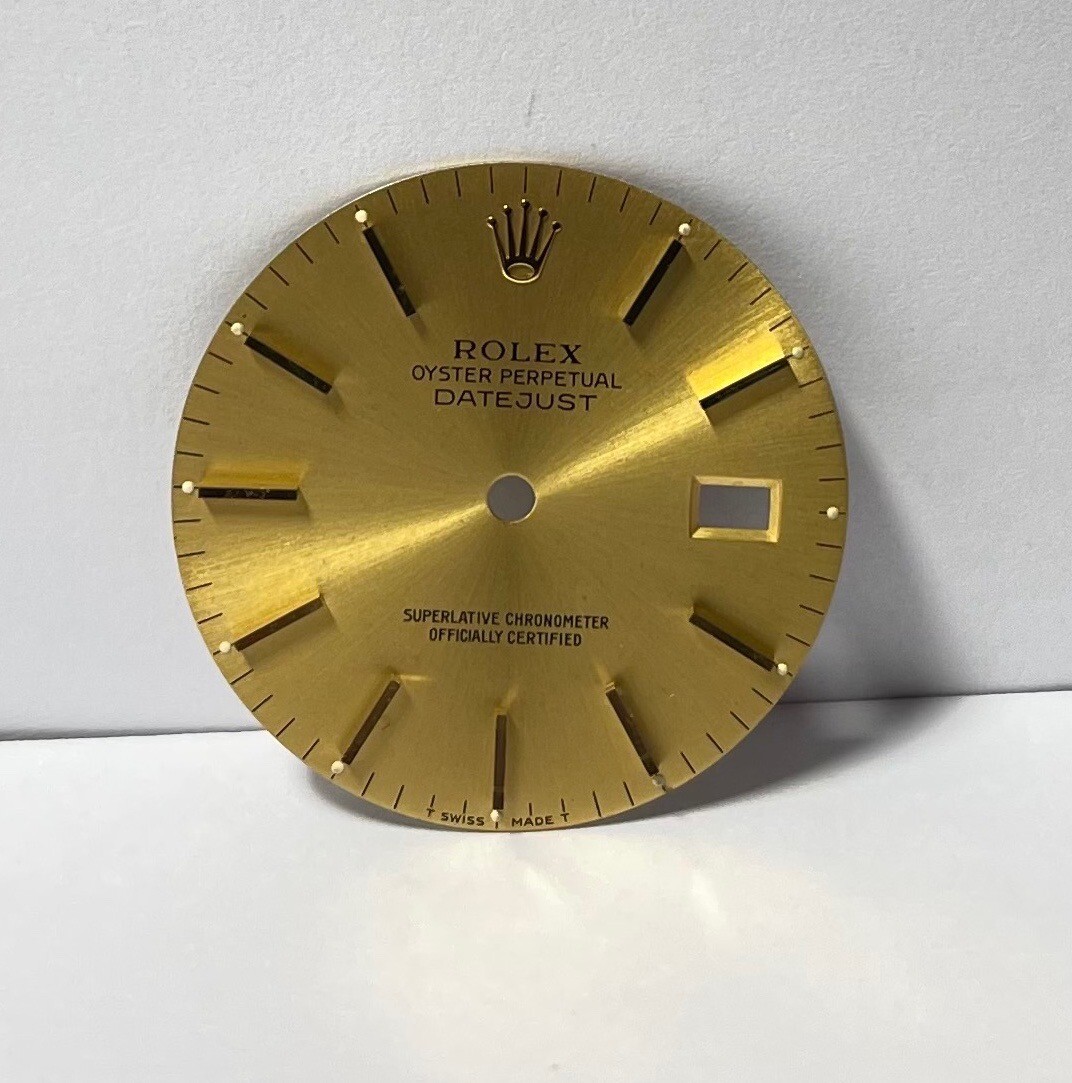 .Authentic Vintage Rolex 16013 16008 DateJust Gold Stick Dial #201