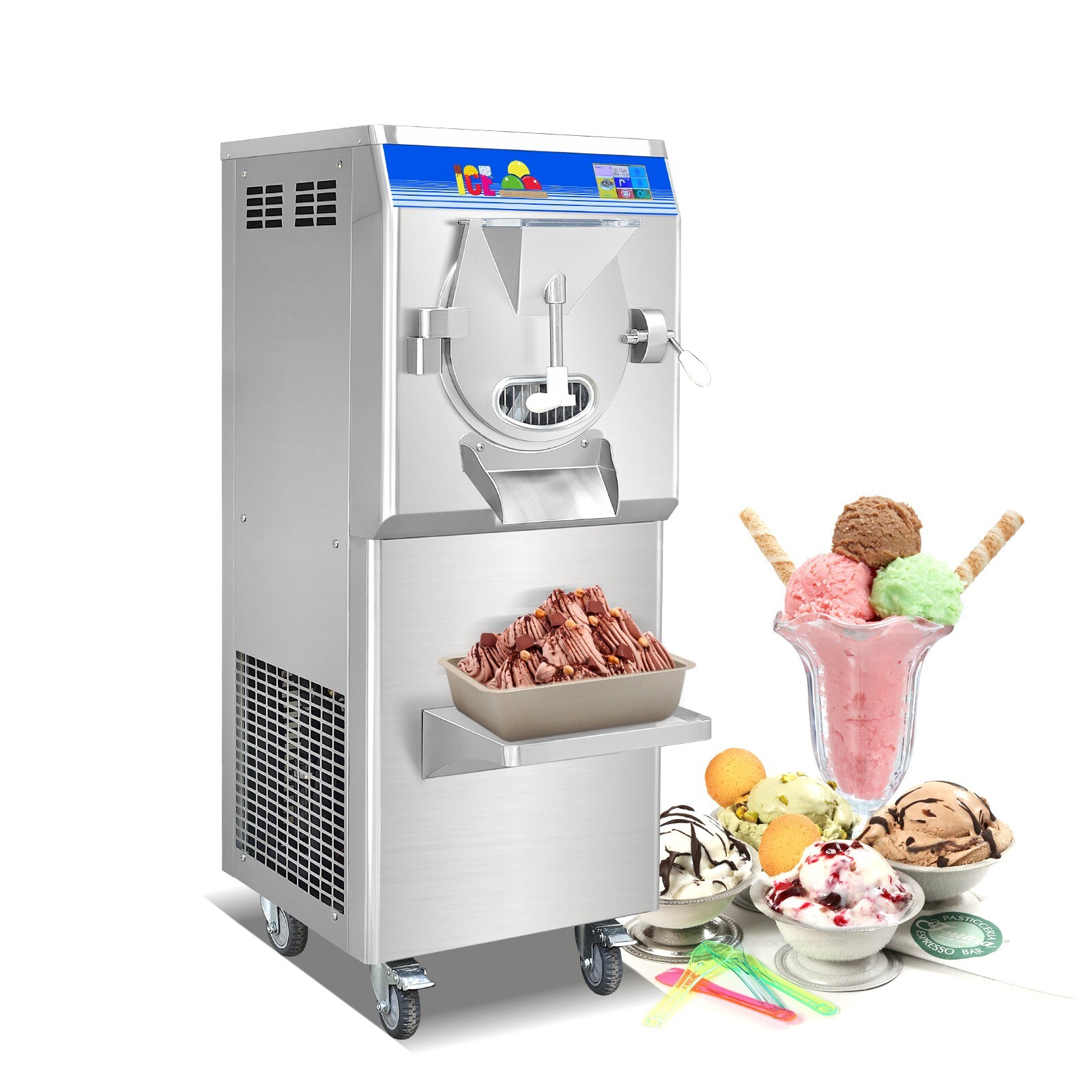 Kolice ETL Certificate Commercial Gelato Hard ice Cream Machine Strong Door