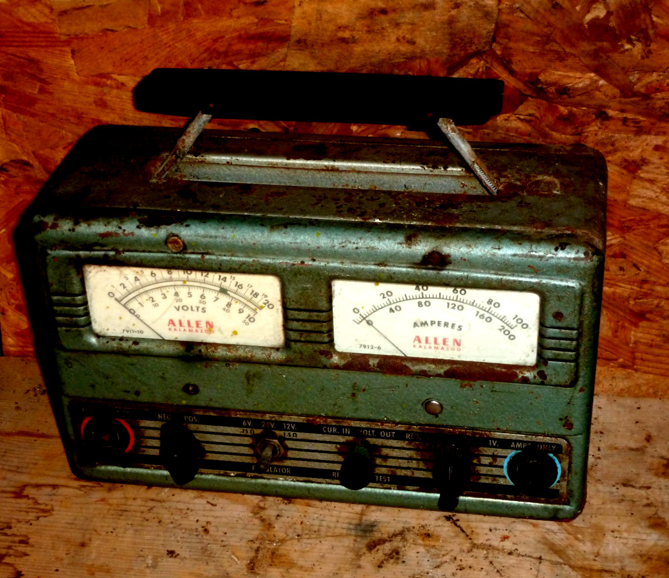 Allen Electric &Equipt Co. Kalamazoo USA Volt/Amp Tester SteamPunk Vintage