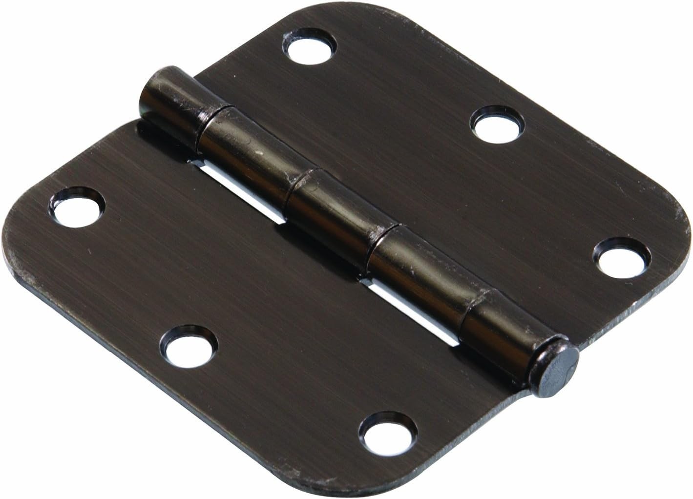 Hillman 852591 Pewter Door Hinge 3-1/2 Inch" 5/8 Inch" Round Corner