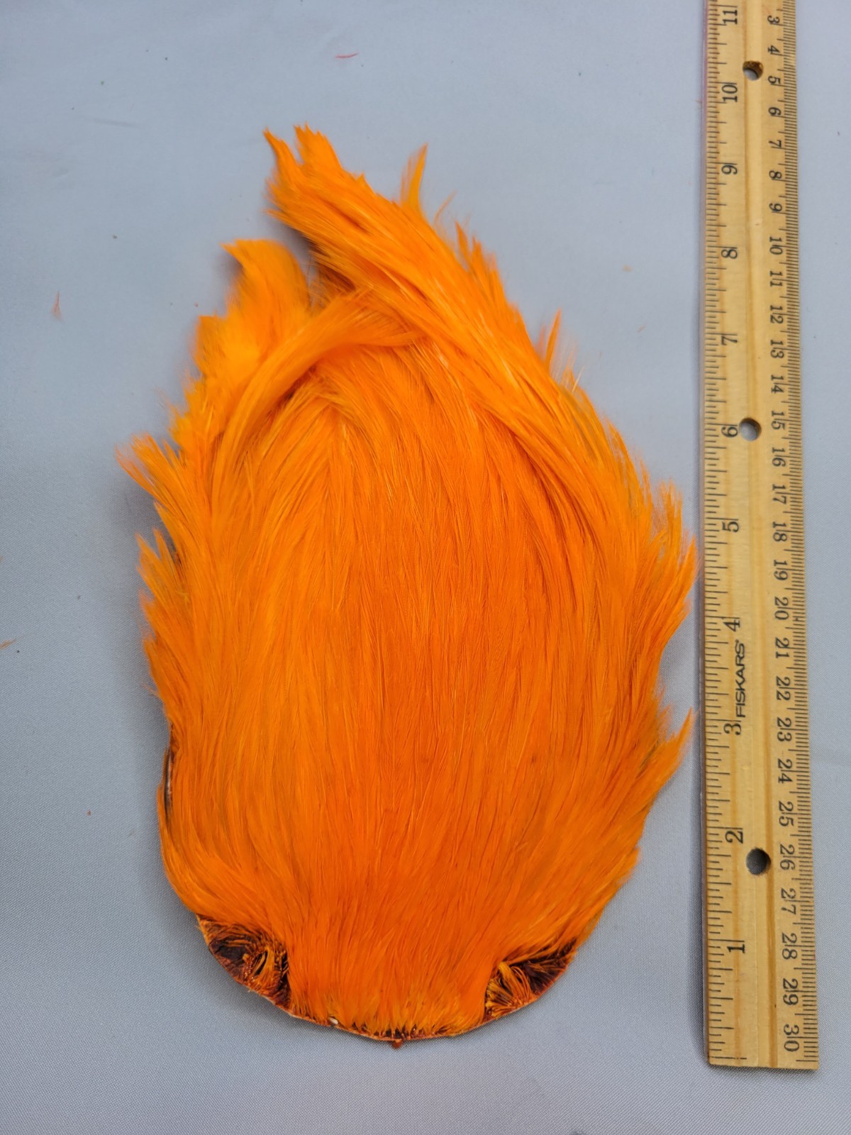 Lot 165,  Top Quality  HOT ORANGE  India Rooster Streamer Neck Cape Feathers