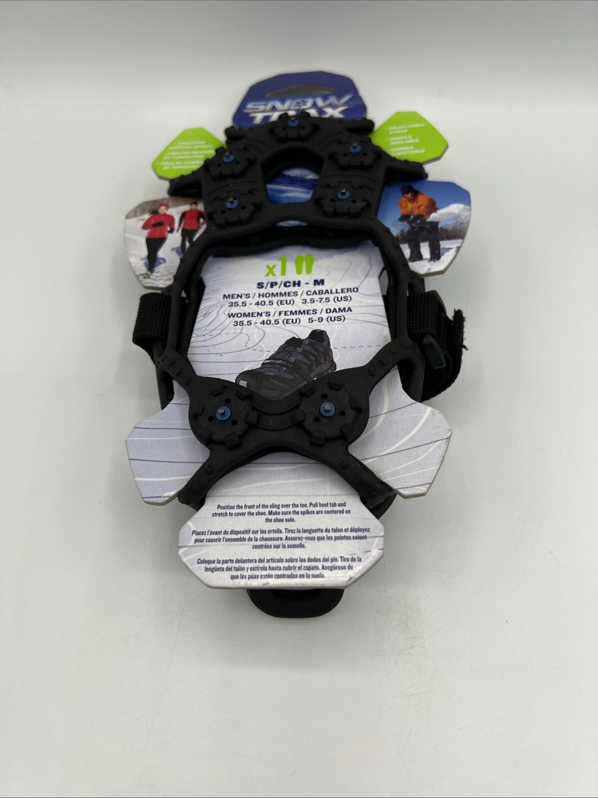 Yaktrax Snow Trax Traction Device 1 Pair Unisex S-M Black Winter Snow Ice Cleats